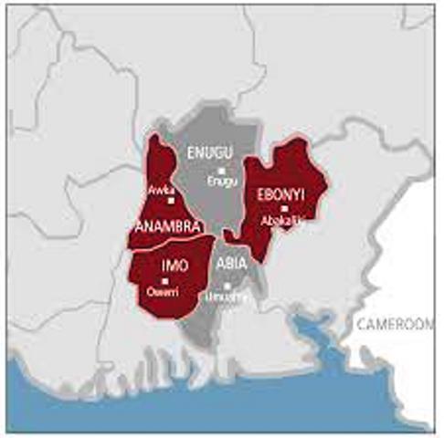 Maps-showing-south-east-states-in-Nigeria