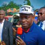 Soludo awards road in Nnewi